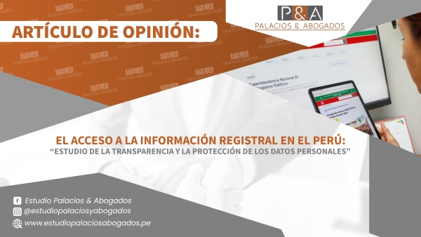 El acceso a la información registral en el Perú: Estudio de la transparencia y la protección de los datos personales
